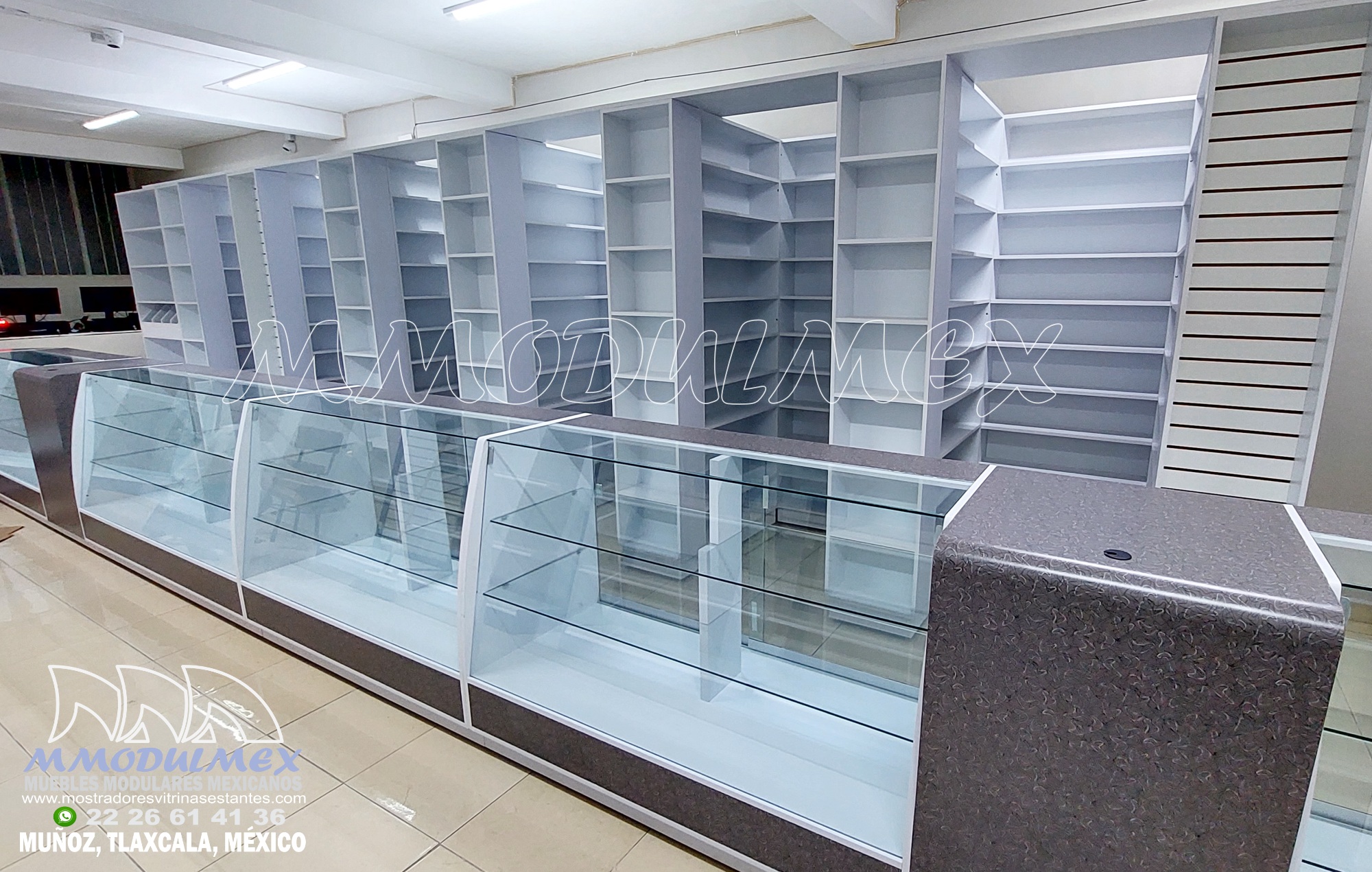 Muebles Para Farmacia Grises